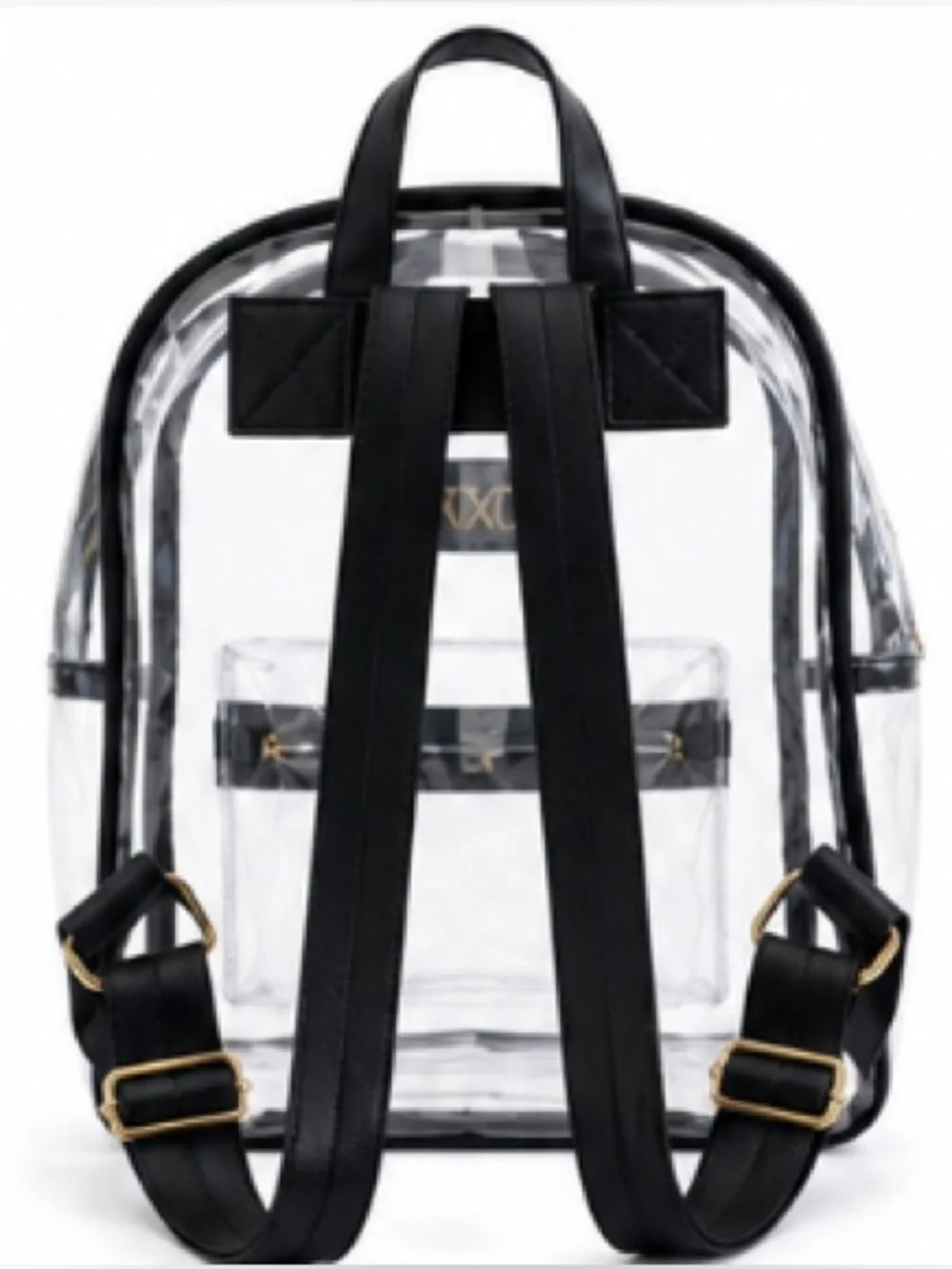 XOXO Clear Backpack – Black Trim & Gold Hardware